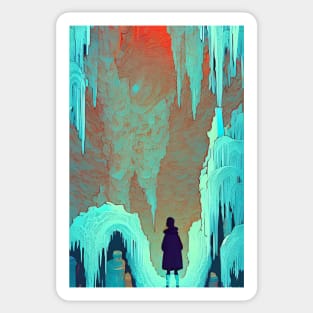 Ice Cave Explorer Sticker